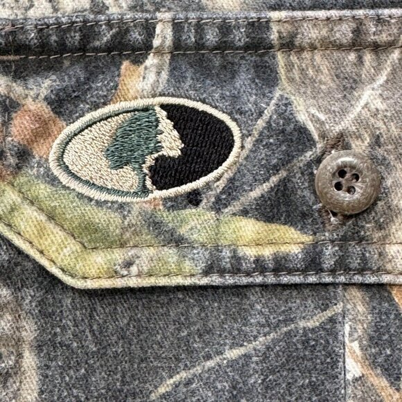 MOSSY OAK Heavy‎ Duty Camo Button-Down Shirt Mens Large Hunting Woodsman Sports - Picture 7 of 15